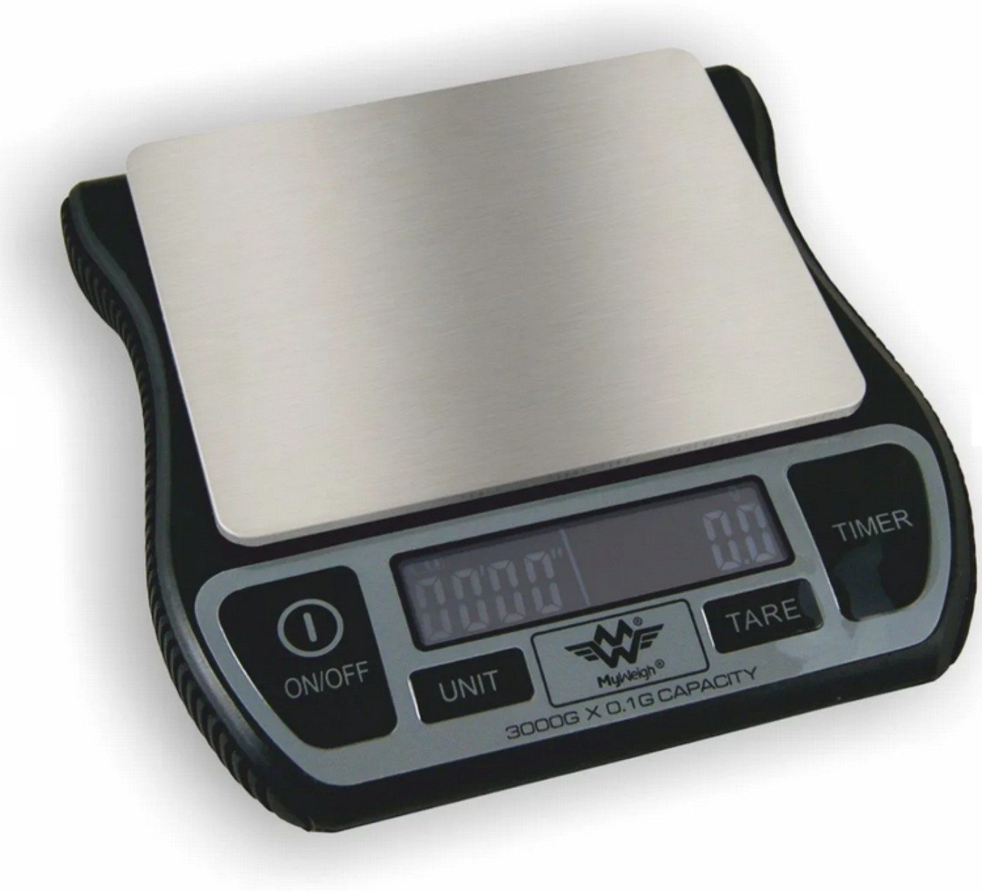Küchenwaage MyWeigh Barista Waage 3kg/0,1g mit Timerfunktion und Tara