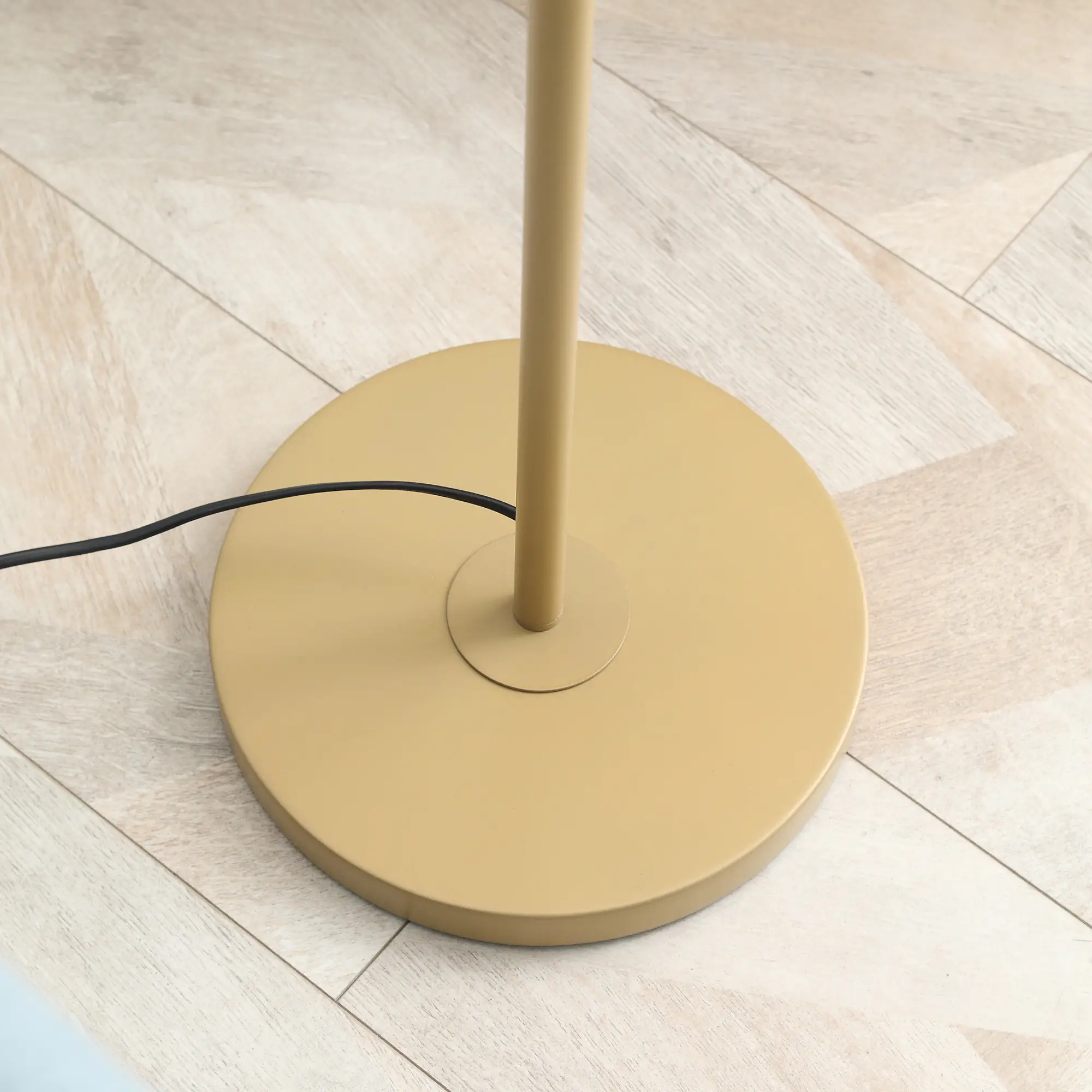HOMCOM Stehlampe Standleuchte elegantes Design weiches Licht Leinen Cremeweiß