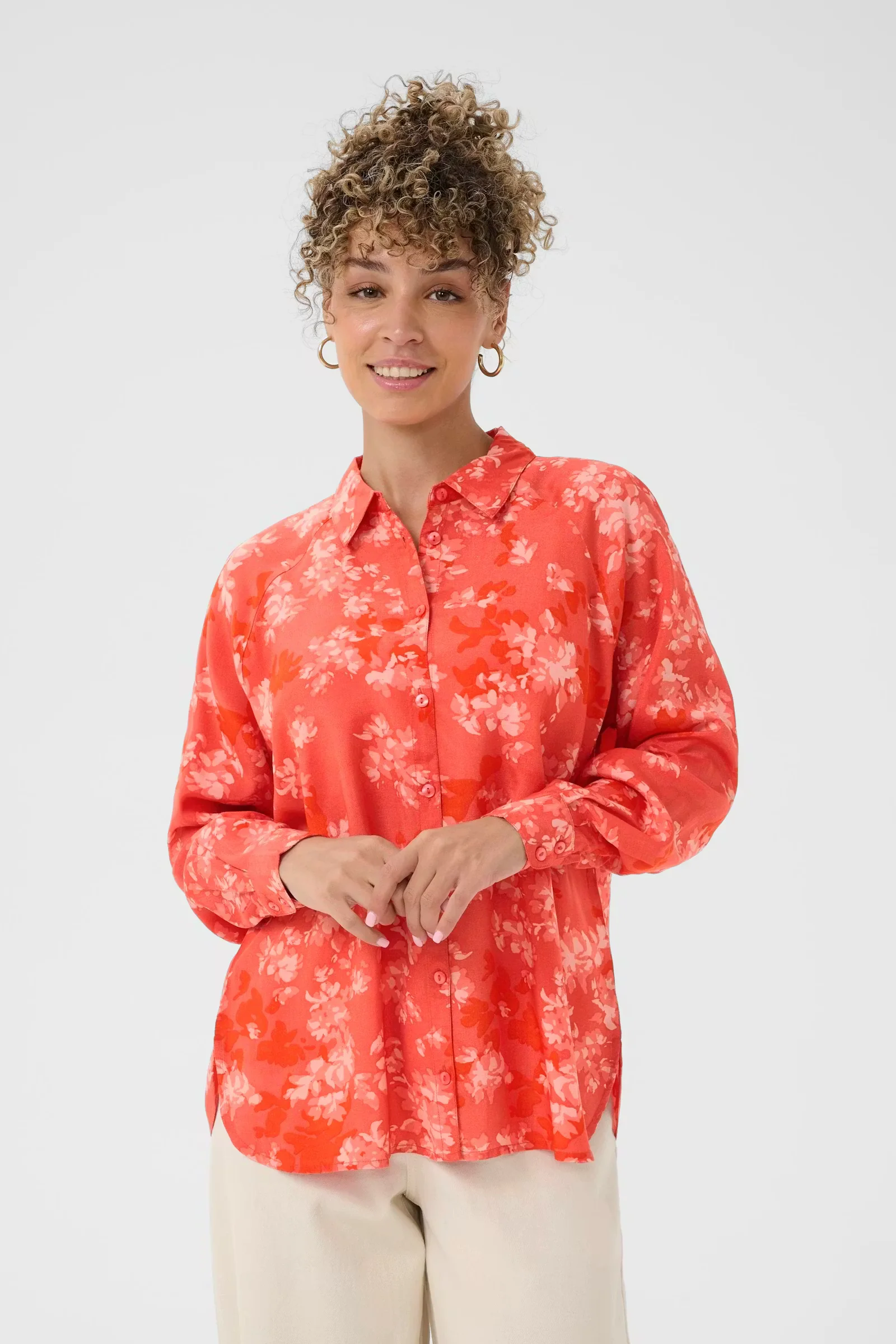 Cream Beatrice Floral Shirt