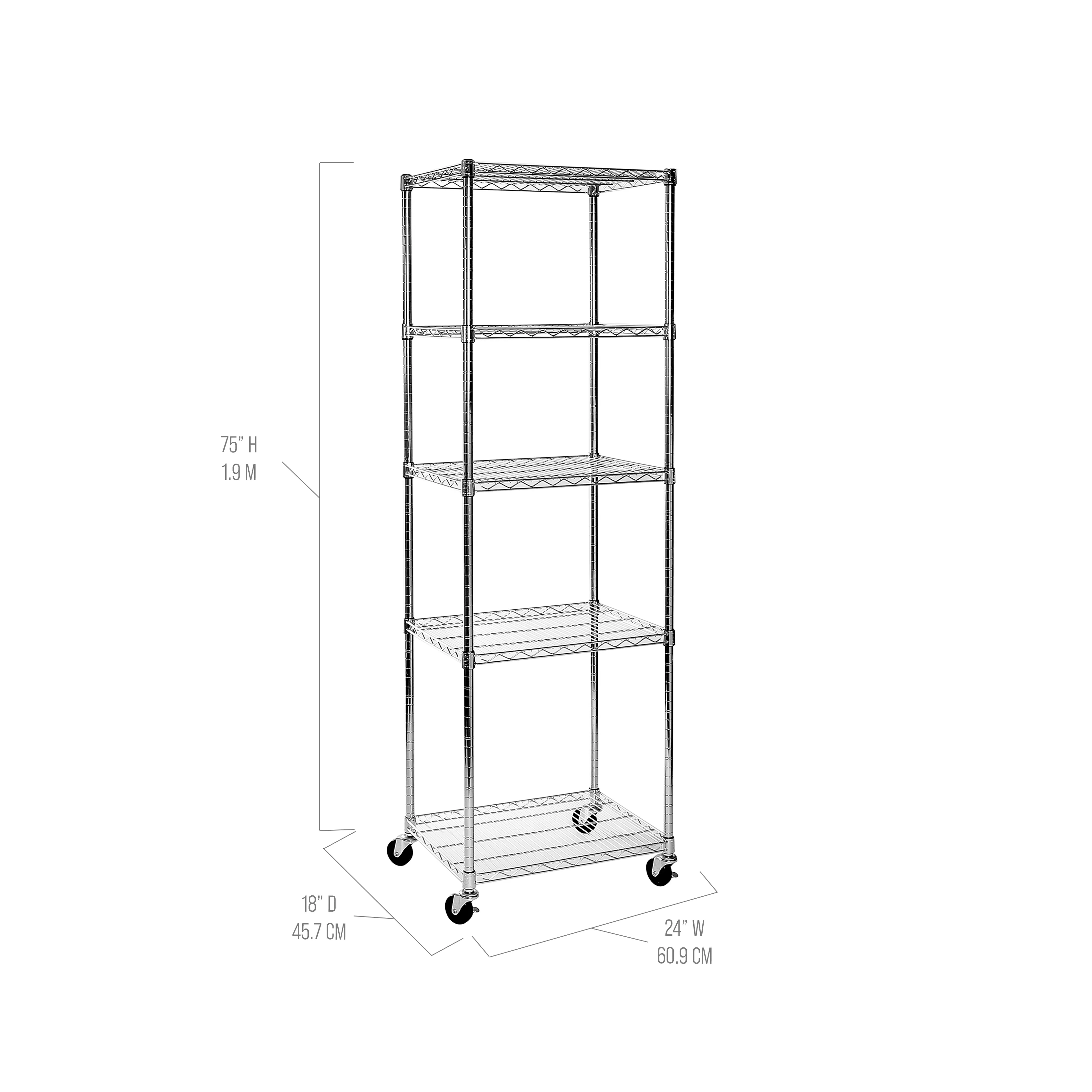 2025 Scaffale in acciaio NSF UltraDurable® a 5 piani