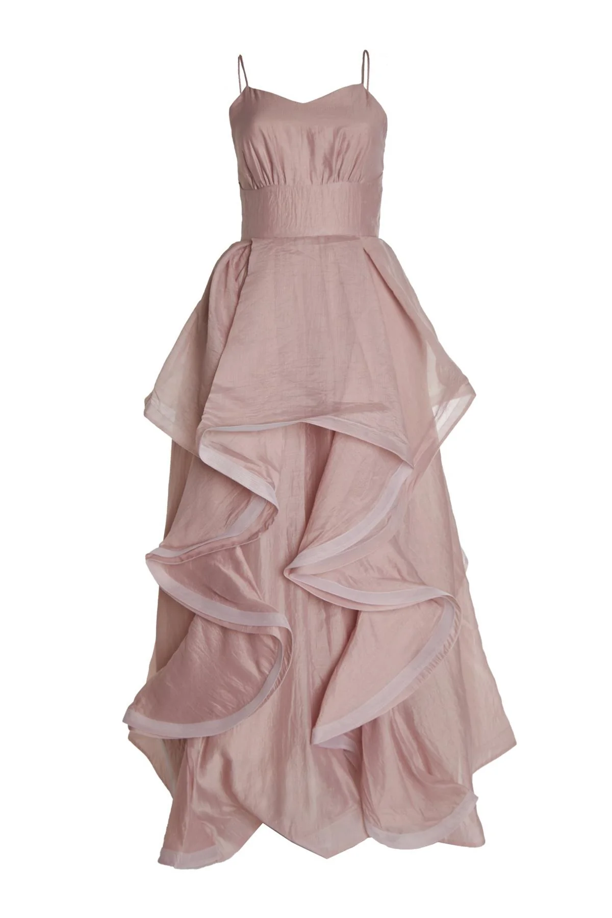 Ila Dusty Rose Ruffle Maxi Dress