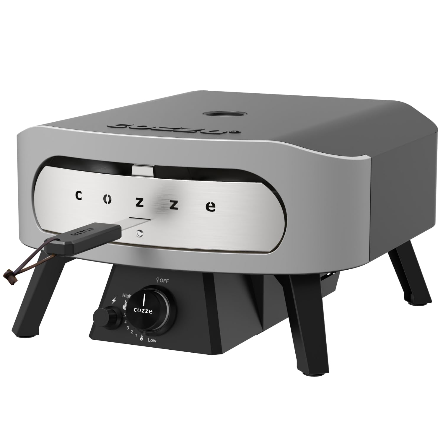 Gas-Pizzaofen 13 Zoll für Tischbetrieb mit Regulator 50 mbar 15 l Fassungsvermögen 50 x 50 x 29,5 cm Outdoor