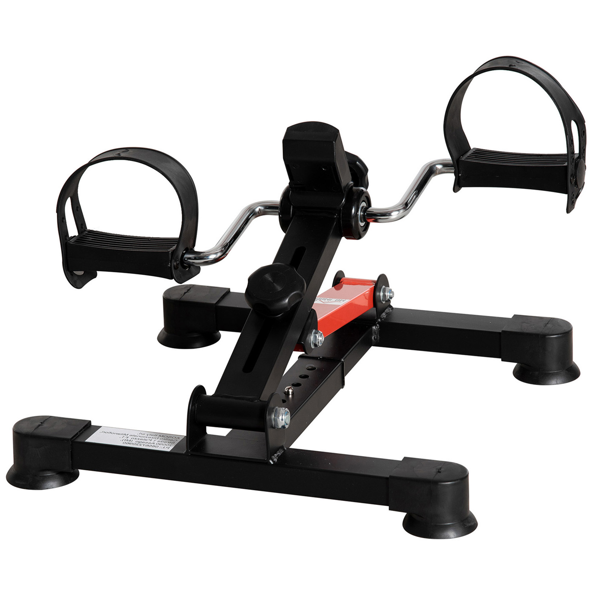 HOMCOM Mini Heimtrainer Pedalier Heimtrainer verstellbarer Widerstand LCD-Display 33-43 x 40 x 24,5-34,5 cm aus schwarzem Stahl