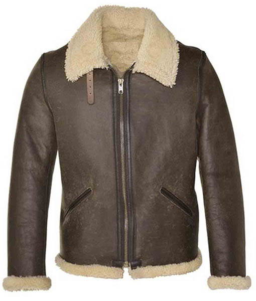 Men’s B-6 Vintage Sheepskin Shearling Leather Jacket