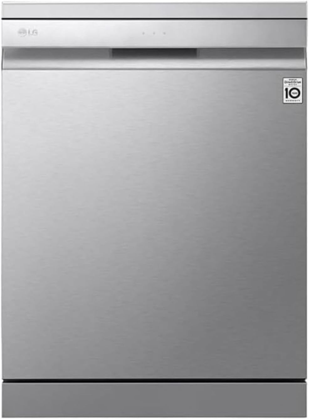 LG DF365FPS Freestanding Dishwasher, Series 3, 14 Places, QuadWash System with 4 Sprayers, TrueSteam Steam, Automatic Door Opening, 3rd Basket for Cutlery, Wi-Fi, Grey