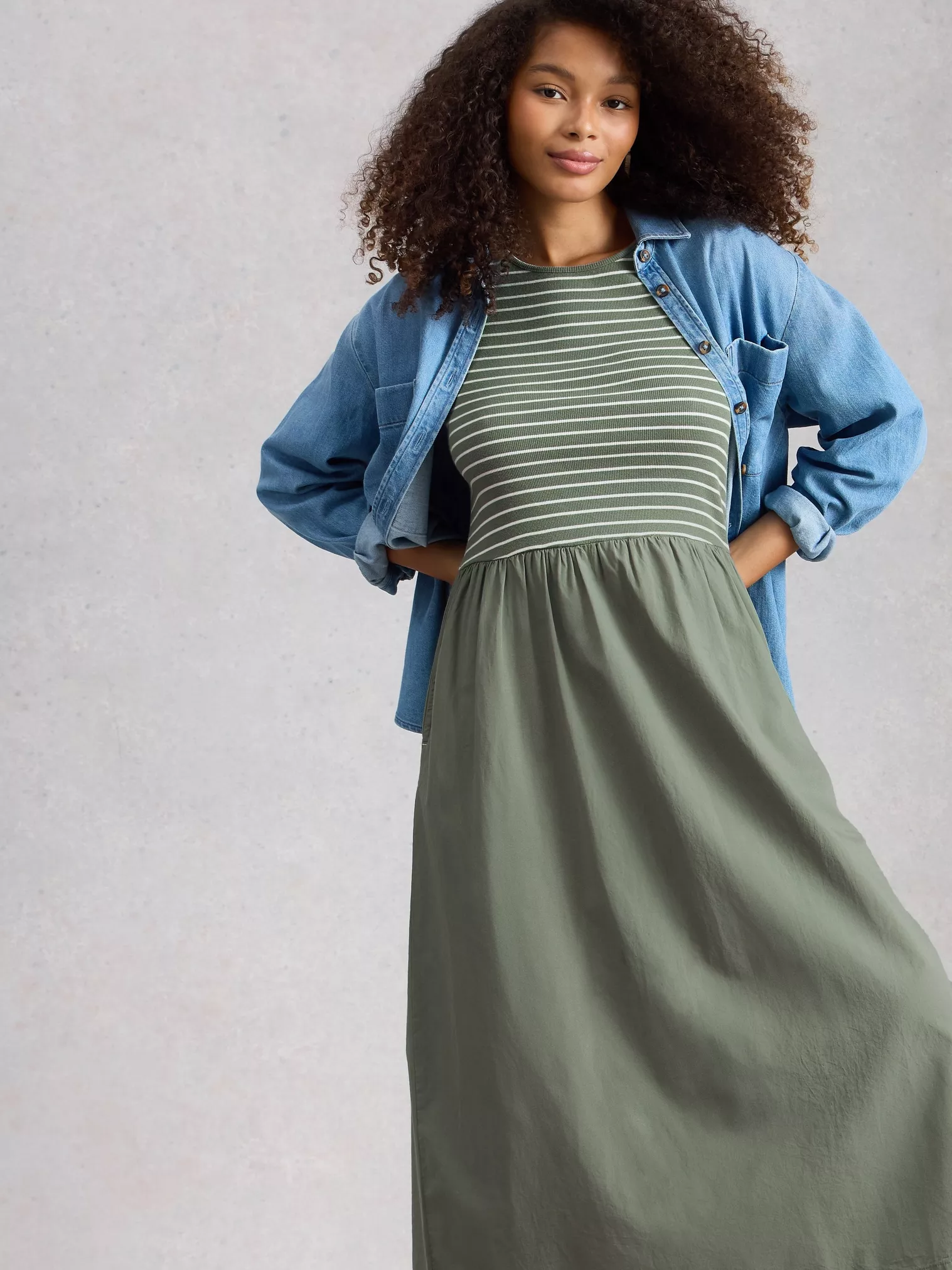 White Stuff Shay Jersey Mix Dress