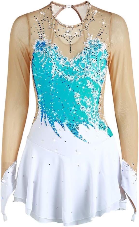 Eiskunstlauf Kleid Für Frauen Gymnastik Sportanzug Für Wettkämpfe Eislauf Kleidung Für Damen Hohe Elastizität Outdoor Sport Kleidung