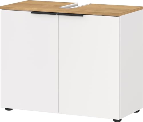 Germania Armadio per lavabo 6003 633 GW MENEN, in bianco/rovere, con ante soft close, certificato FSC, 60 x 58 x 34 cm (LxAxP) : Amazon.it: Casa e cucina