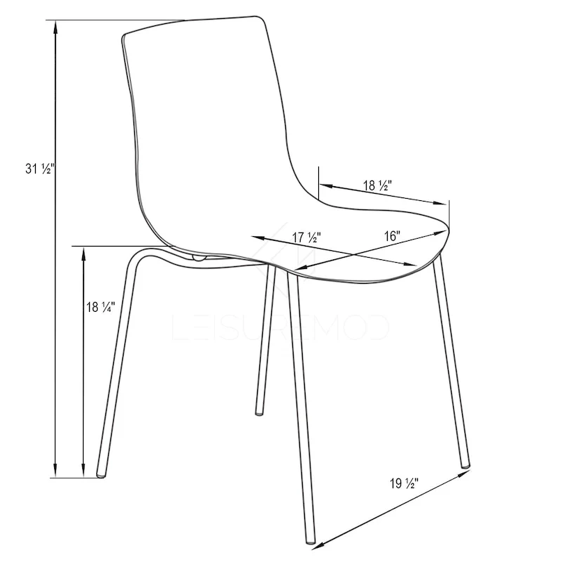Acrylic Dining Chair with Chrome Legs Modern Accent Side Chair Water Ripple Design Seats