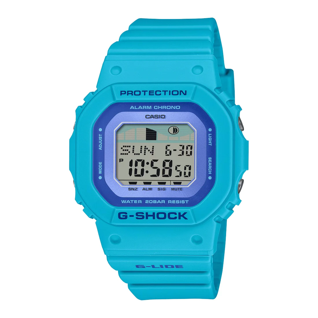 Orologio G-Shock G-Lide GLX-S5610-2ER azzurro ideale per il surf