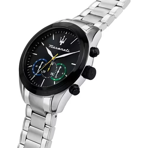 Orologio Maserati Traguardo crono quadrante nero + 3 cinturini in silicone R8873612061