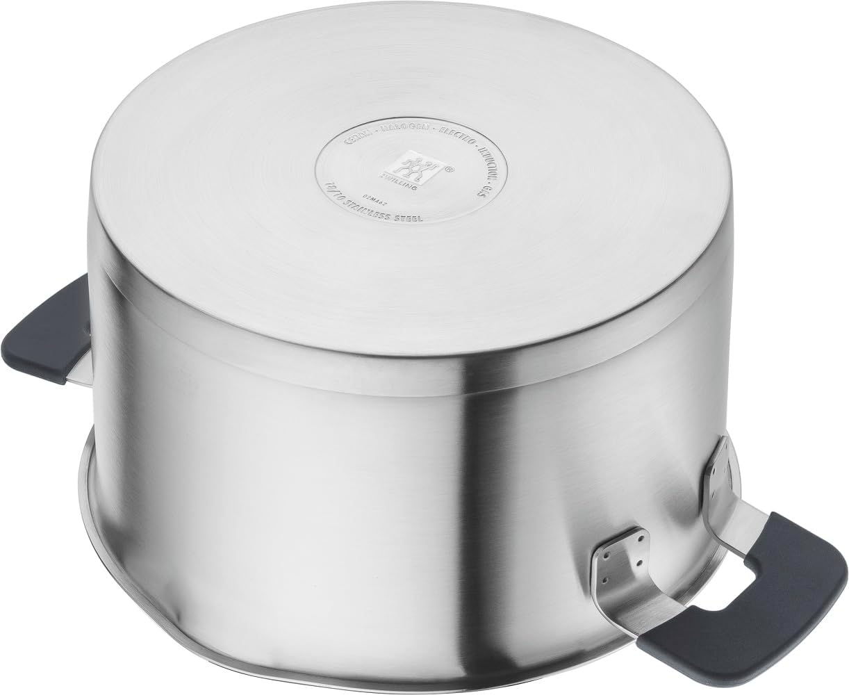 ZWILLING Simplify Kochtopf-Set 5-teilig, Mit Ausgießfunktion, Stay-Cool-Griffe, Induktionsgeeignet, Edelstahl, Silber