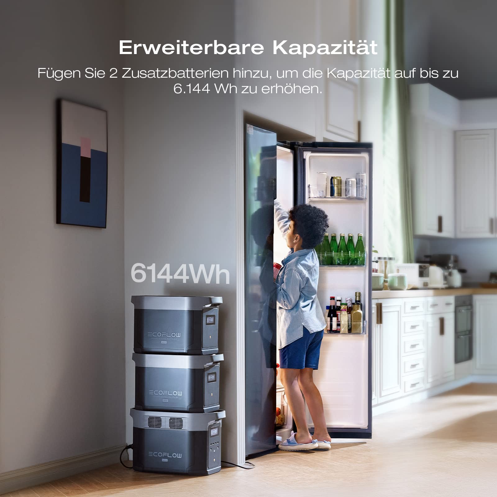 Tragbare Powerstation DELTA 2 Max 2048 Wh 3000 W Ausgangsleistung LiFePO4 X-Boost 3000 W Solarladung AC-Ladung 13 Steckdosen