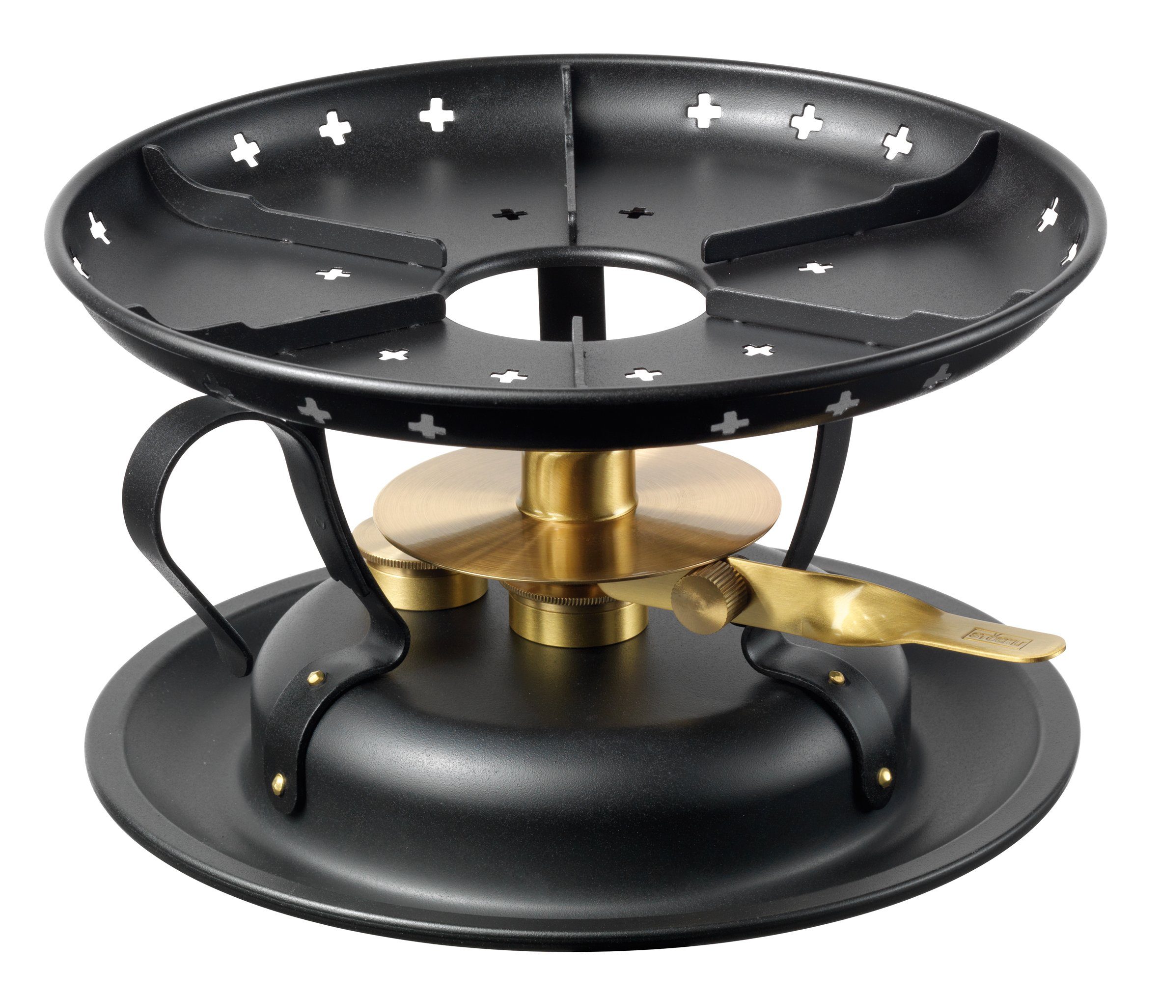 Fondue Stöckli Rechaud Classic schwarz Dochtenbrenner