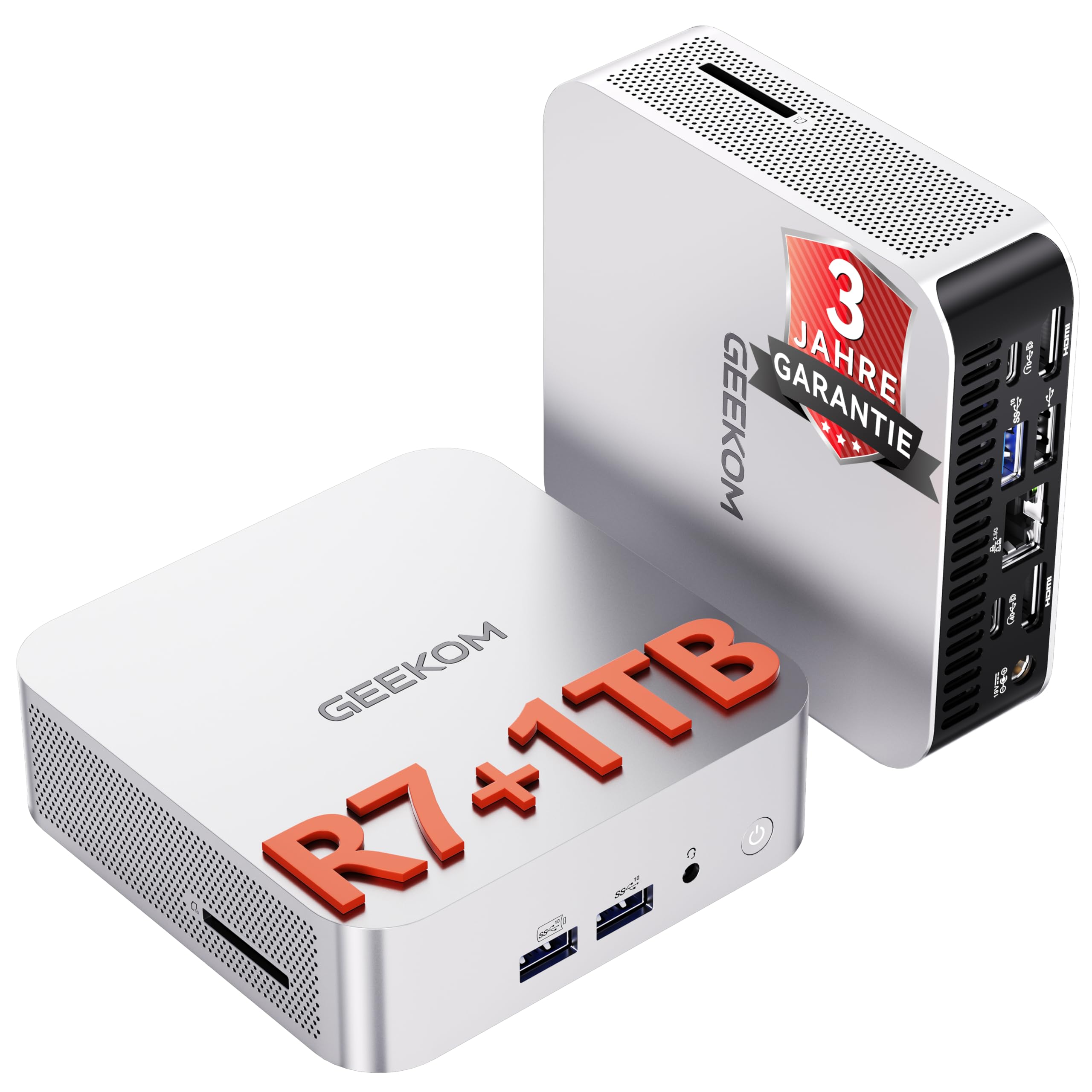 GEEKOM A6 Mini Desktop PC mit AMD Ryzen 7 6800H Prozessor der 7640HS übertrifft 1TB PCIe 4.0 SSD