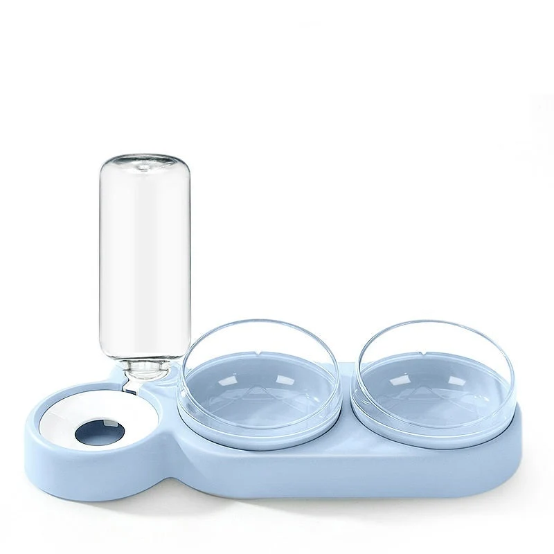 Elevated Dog & Cat Double Bowl Feeder with Auto Water Refill