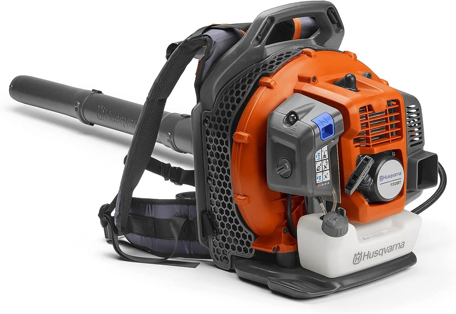 Husqvarna 150BT Petrol Leaf Blower with Backpack, 51 cc, 2.16 hp, 765 CFM, 270 MPH, Ergonomic Design