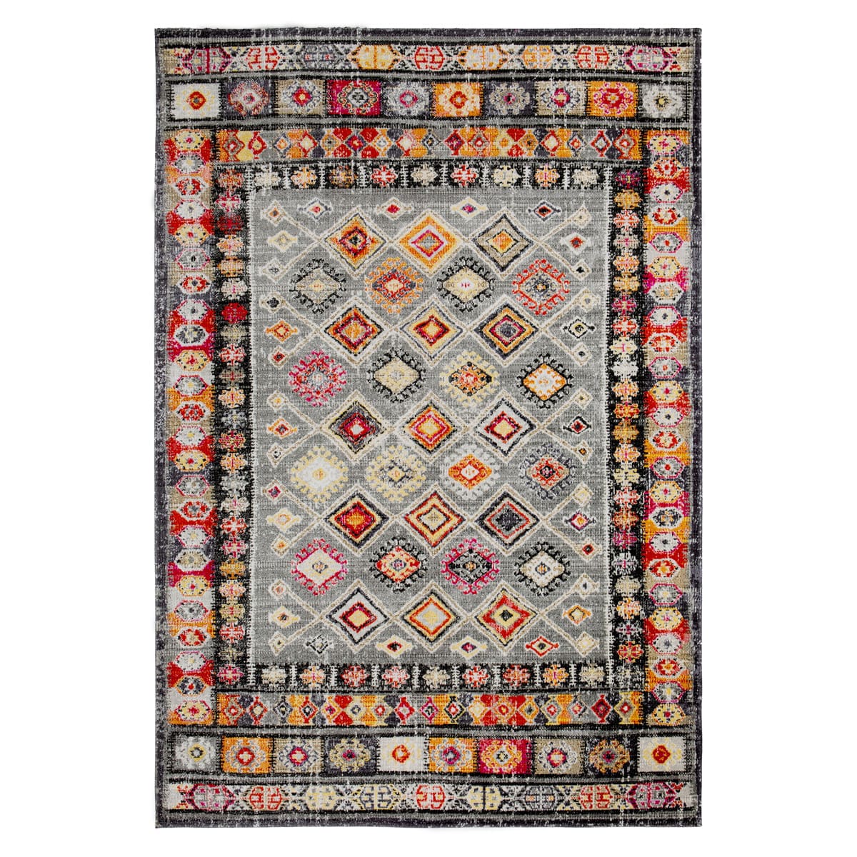 Outsunny Teppich In- und Outdoor Multicolor Hell 230 x 160 x 0,5 cm