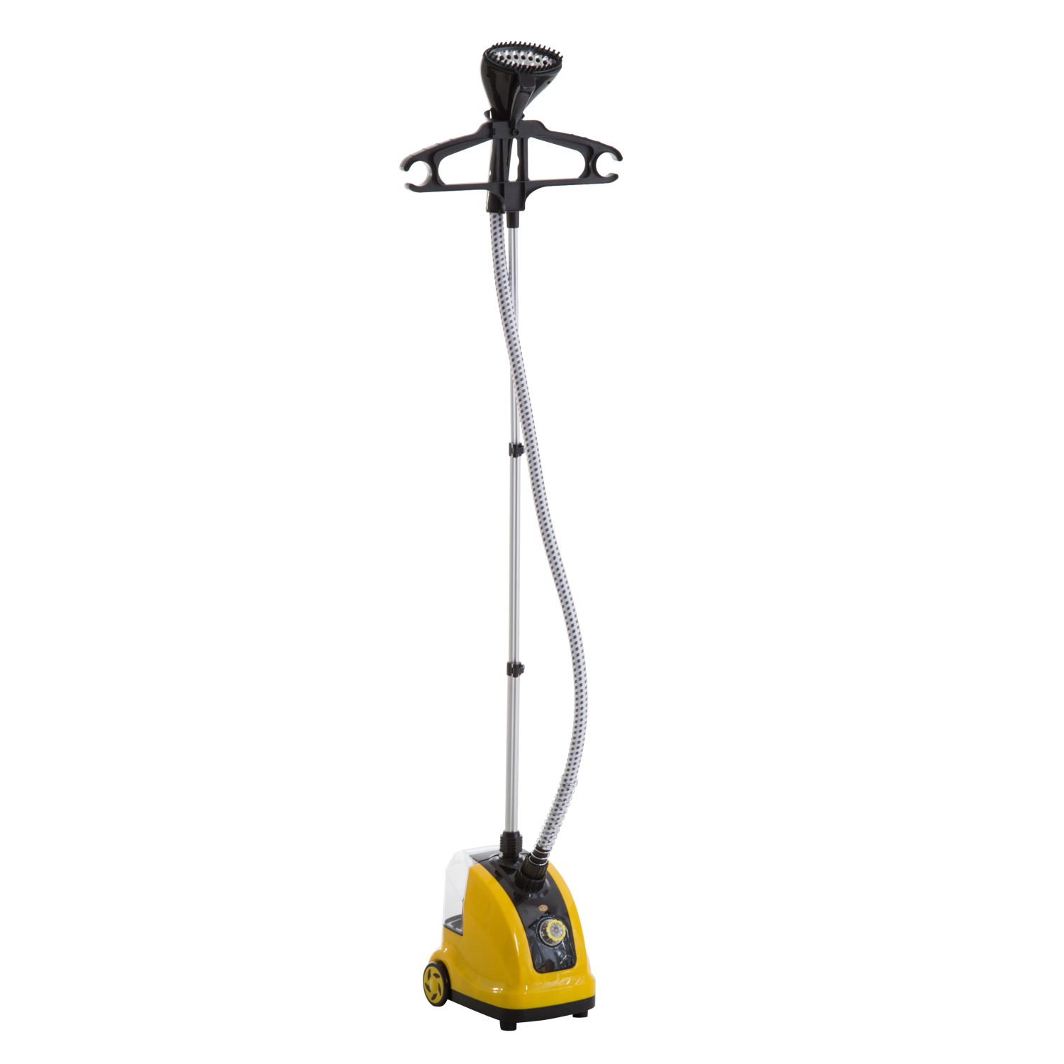 HOMCOM Dampfglätter Dampfbügeleisen Dampfbürste Station Vertikal, 1950W, 1,4L, ABS, Gelb