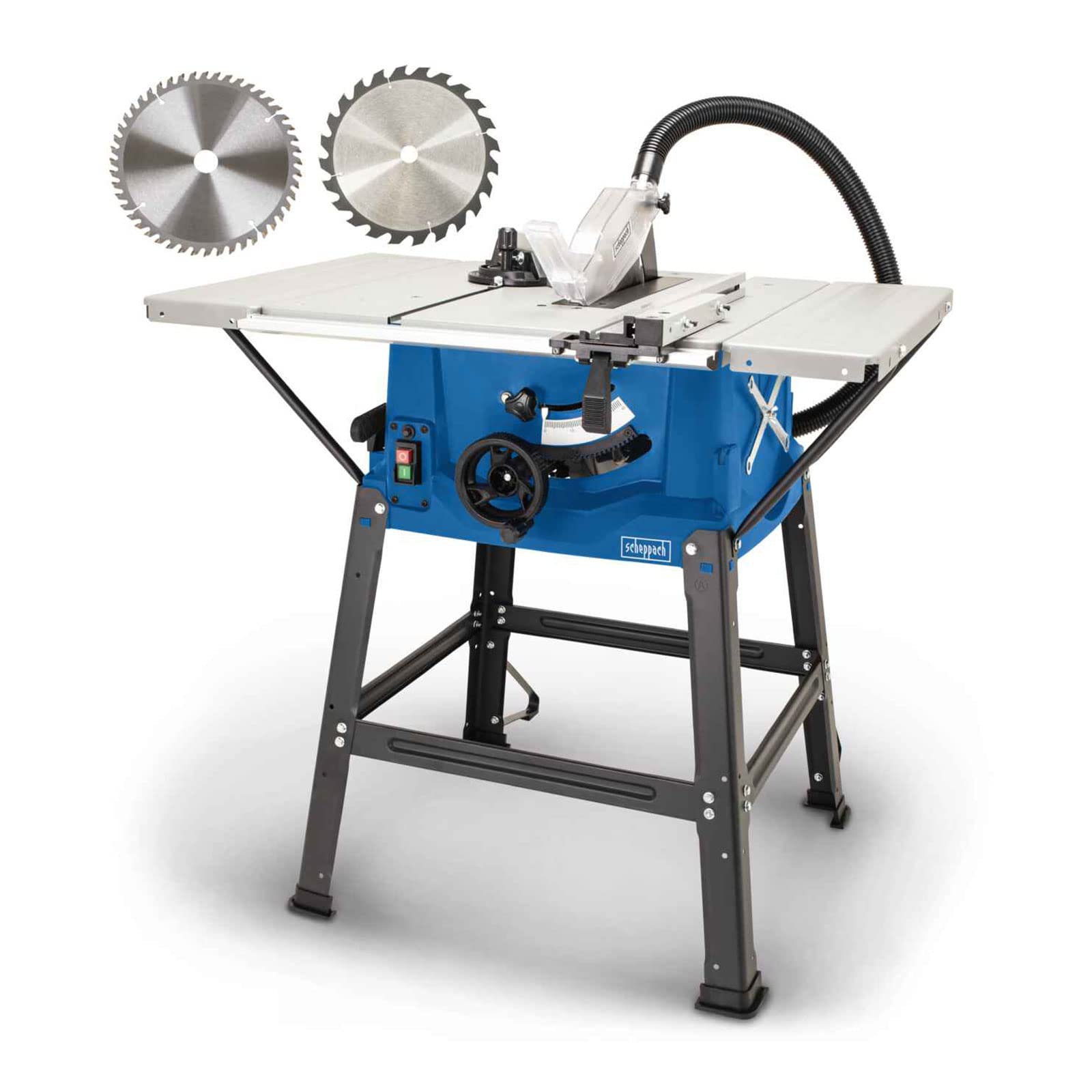 Scheppach Tischkreissäge HS100S 230V 2000W Schnitthöhe 85mm Sägeblatt Ø250mm Tischverbreiterungen Untergestell