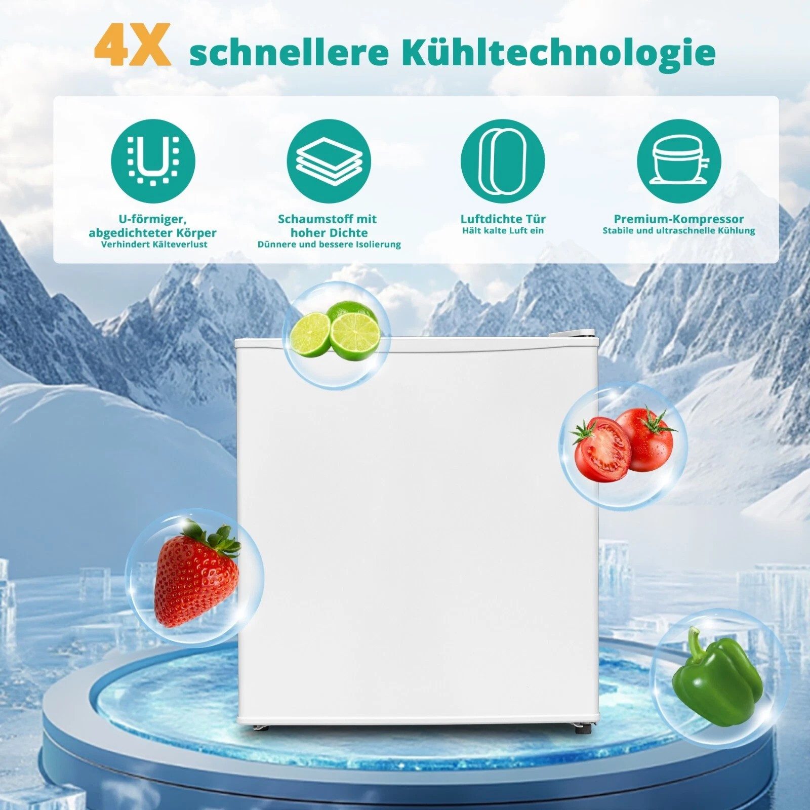 Table Top Kühlschrank reversibler Einzeltür Mini-Kühlschrank DSF-48D6E