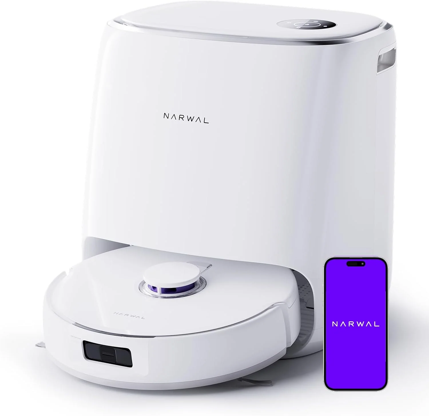 NARWAL Freo X Ultra Saugroboter mit Wischfunktion, Wischroboter Selbstreinigend mit 8.200 Pa Saugkraft, All-in-One-Station, Verwicklungsfrei, DirtSense, 3D-Strukturlicht, Staubaufbewahrung