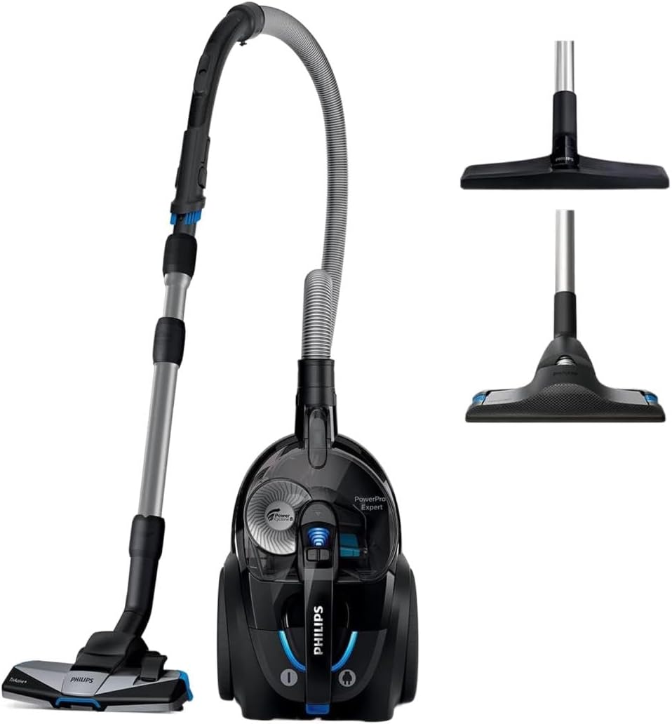 Aspirapolvere senza sacco Series 7000 - Aspirapolvere da 900 W con filtro Allergy H13 e ugello TriActive+ (FC9741/09), nero