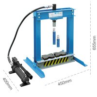 Pressa idraulica da banco Fervi P001/04 manuale, portata 4 ton
