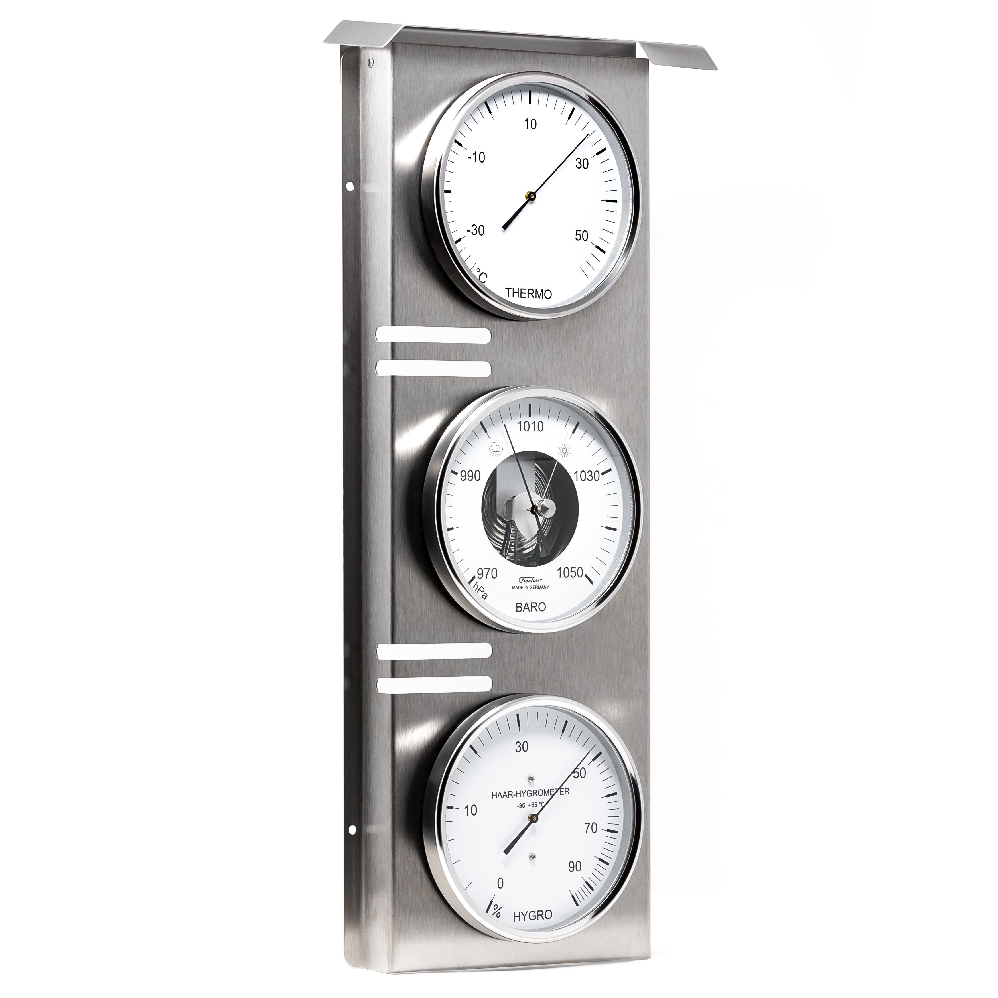 Außenwetterstation Fischer 823-01 Außenwetterstation Edelstahl Made in Germany