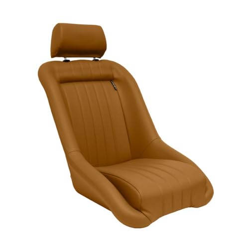Seggiolino sportivo 'Classic'   Beige Pelle sintetica   Schienale non reclinabile   Poggiatesta   incl. scivoli : Auto e Moto