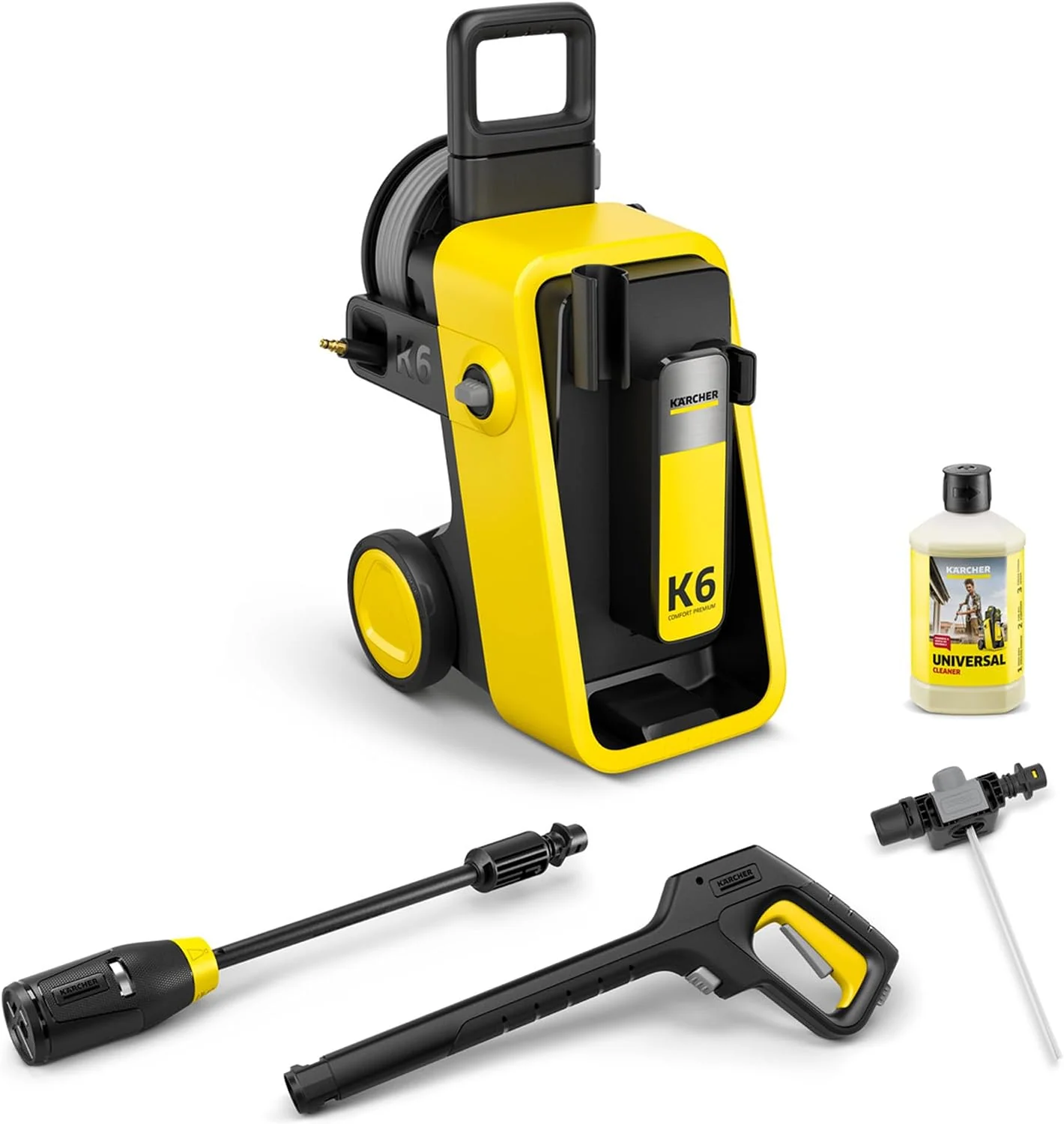 Karcher Hochdruckreiniger, 160 bar, 18,2 kg, 510 l, 50 m, Gelb/Schwarz, Kärcher K 6 Comfort , Druck:, Fördermenge: /h