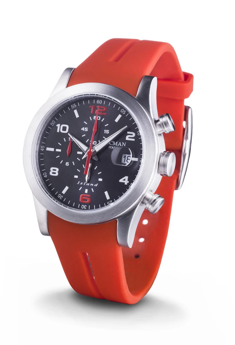 Orologio Locman Island Crono nero silicone arancio 0618A07-00GYWRSR