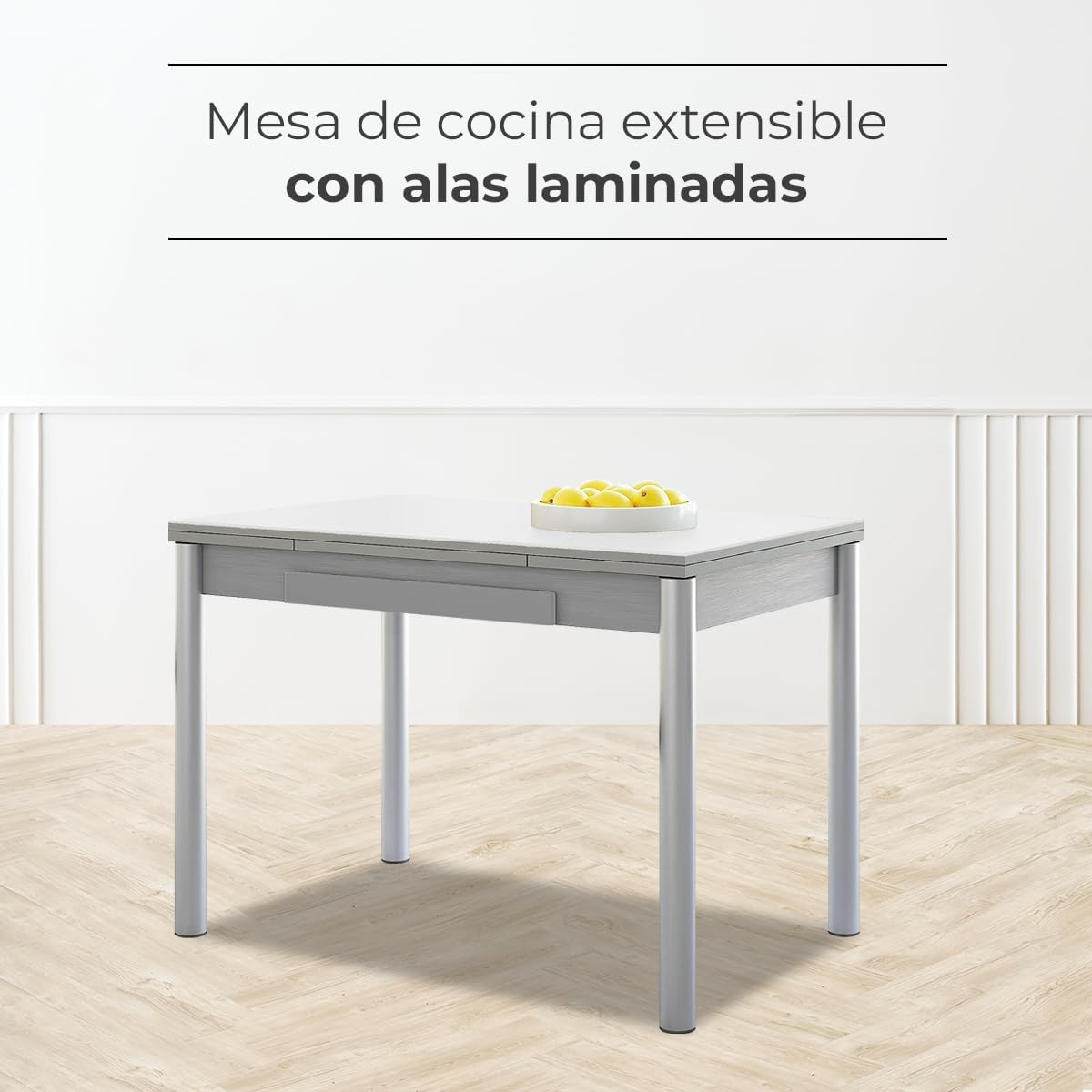 ASTIMESA Tavolo da Cucina, Bianco, 90 x 50 cm