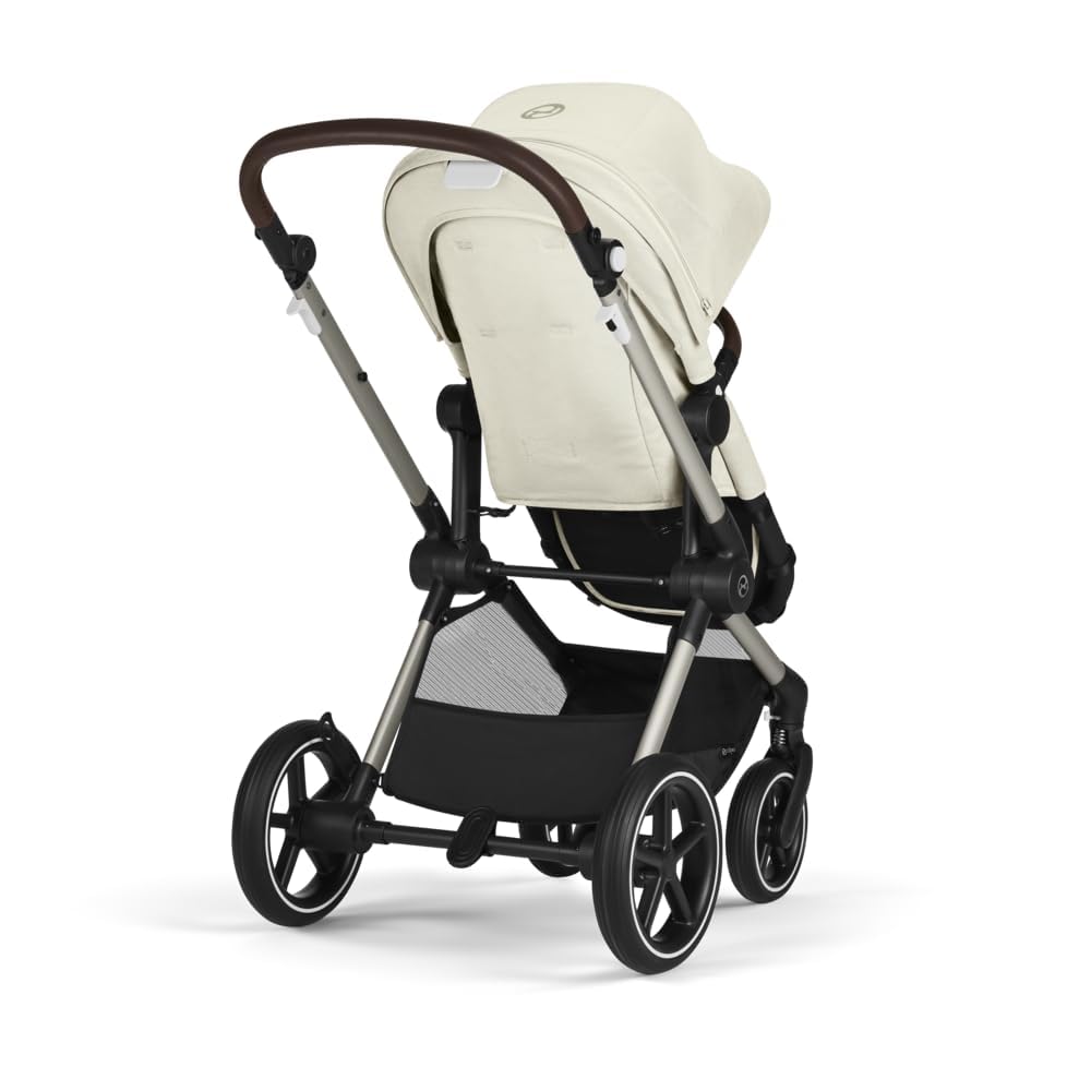 CYBEX Gold Kinderwagen EOS Lux 2-in-1, Reisesystem, Ab Geburt bis 22 kg (ca. 4 Jahre), Moon Black