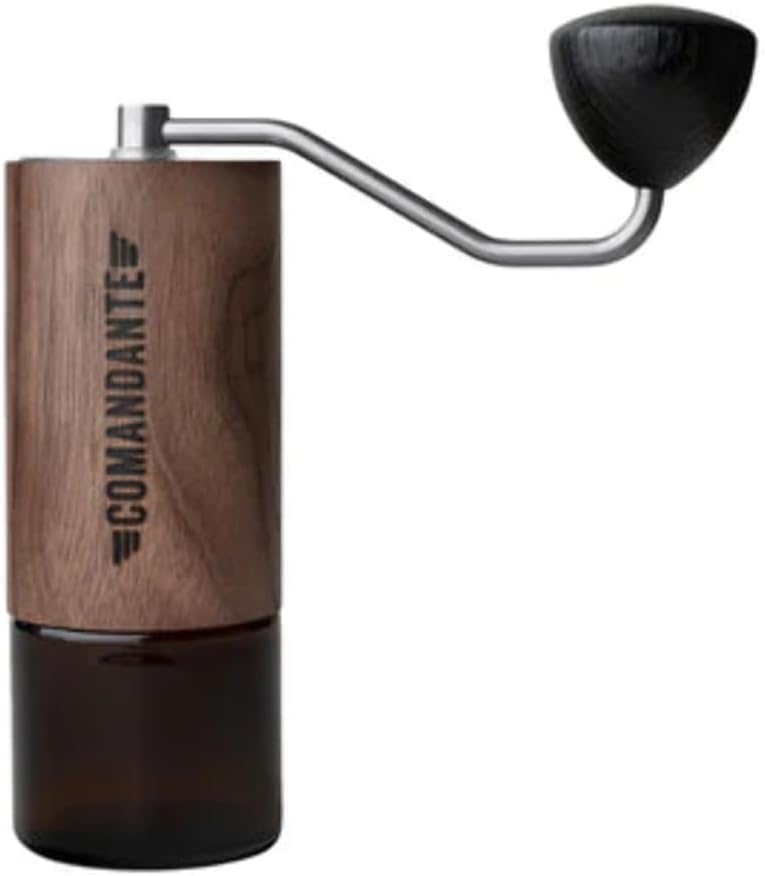 Kaffeemühle C40 MK4 Nitro Blade Liquid Amber/Edelstahl von COMANDANTE, Silber/Braun, Silber/Braun