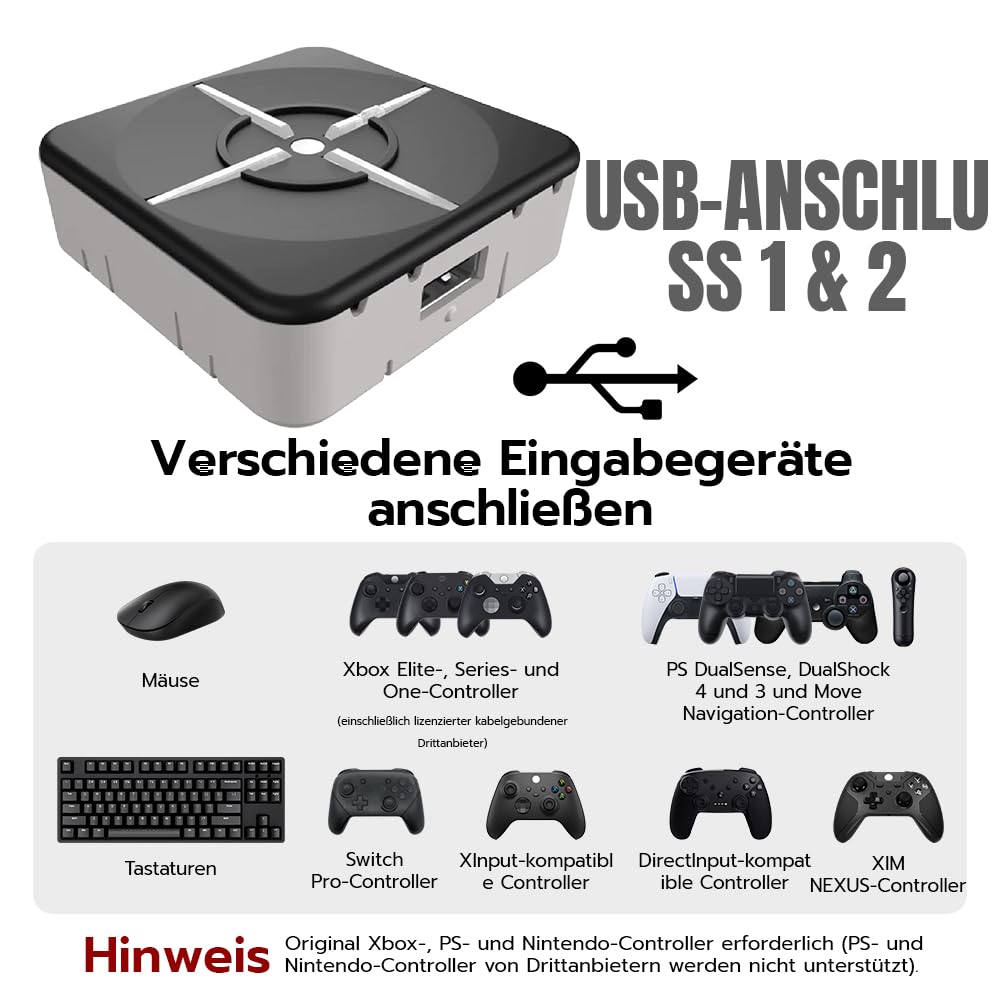 Multi-Input-Adapter XIM Matrix Konverter für Tastatur und Maus für PS5 Xbox Series X/S Xbox One PS4 und PC
