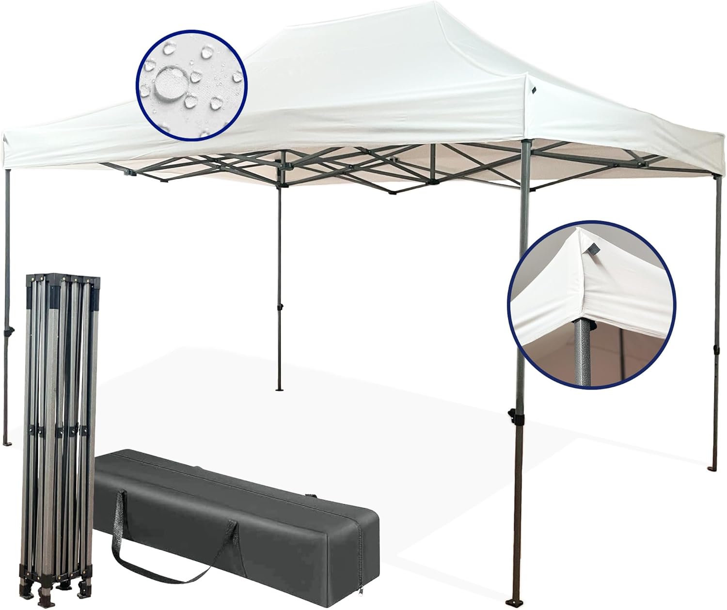 Gazebo 3 x 4.5 m Folding Waterproof Outdoor Gazebo with Durable Steel Structure Accordion Folding with Carry Bag Polyester Cover | Portable Pop-up Gazebo Sturdy