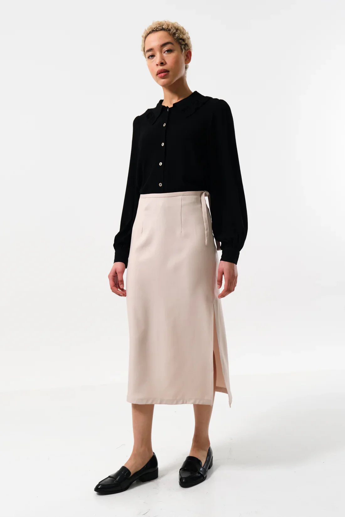 Louche Timo Satin Maxi Skirt