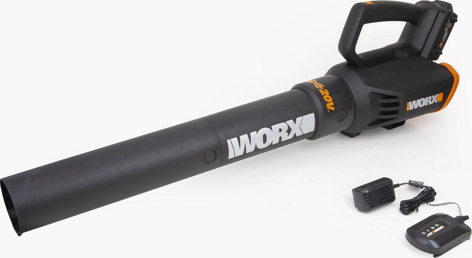 WORX 20V Cordless Leaf Blower, Two Speed, TURBINE Technology, Lightweight, Model WG547
