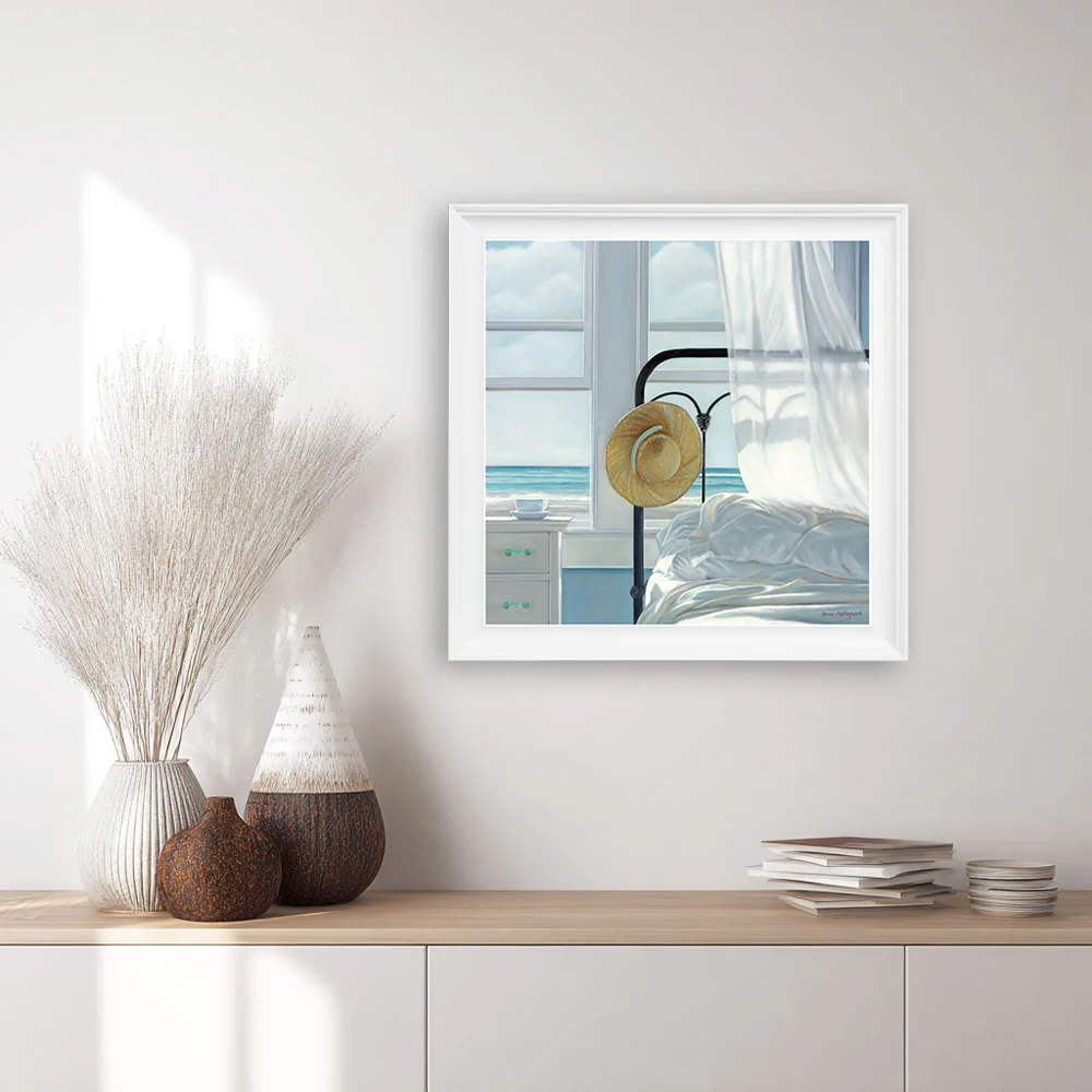 Sand in Sheets �� Framed Canvas Print by Karen Hollingsworth