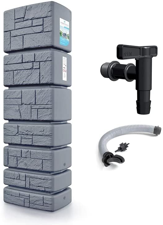 2025 Regenwatertank Tower Stone, regenton 350-500L