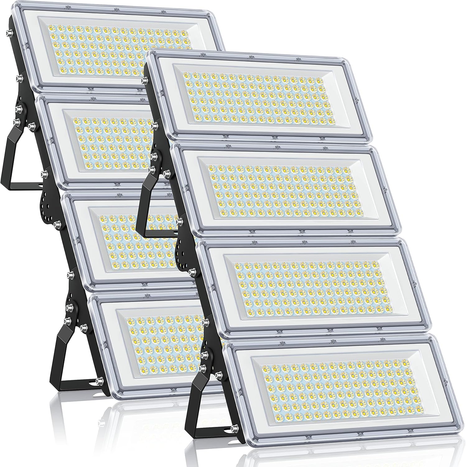YIQIBRO LED Strahler Außen 400W 2 Stück, 40000LM Superhell Fluter Außen, Aussenstrahler Wasserdicht IP67, 6500K Kaltweiß Außenstrahler LED Scheinwerfer 85-265V für Garten, Garage, Fabrik, Sportplatz