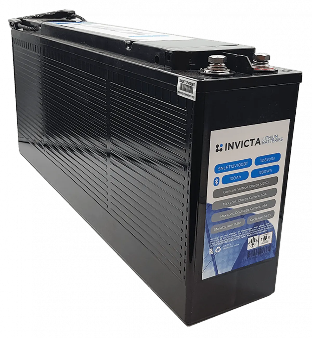 Invicta 12V 100Ah Slimline with Bluetooth �C SNLFT12V100BT