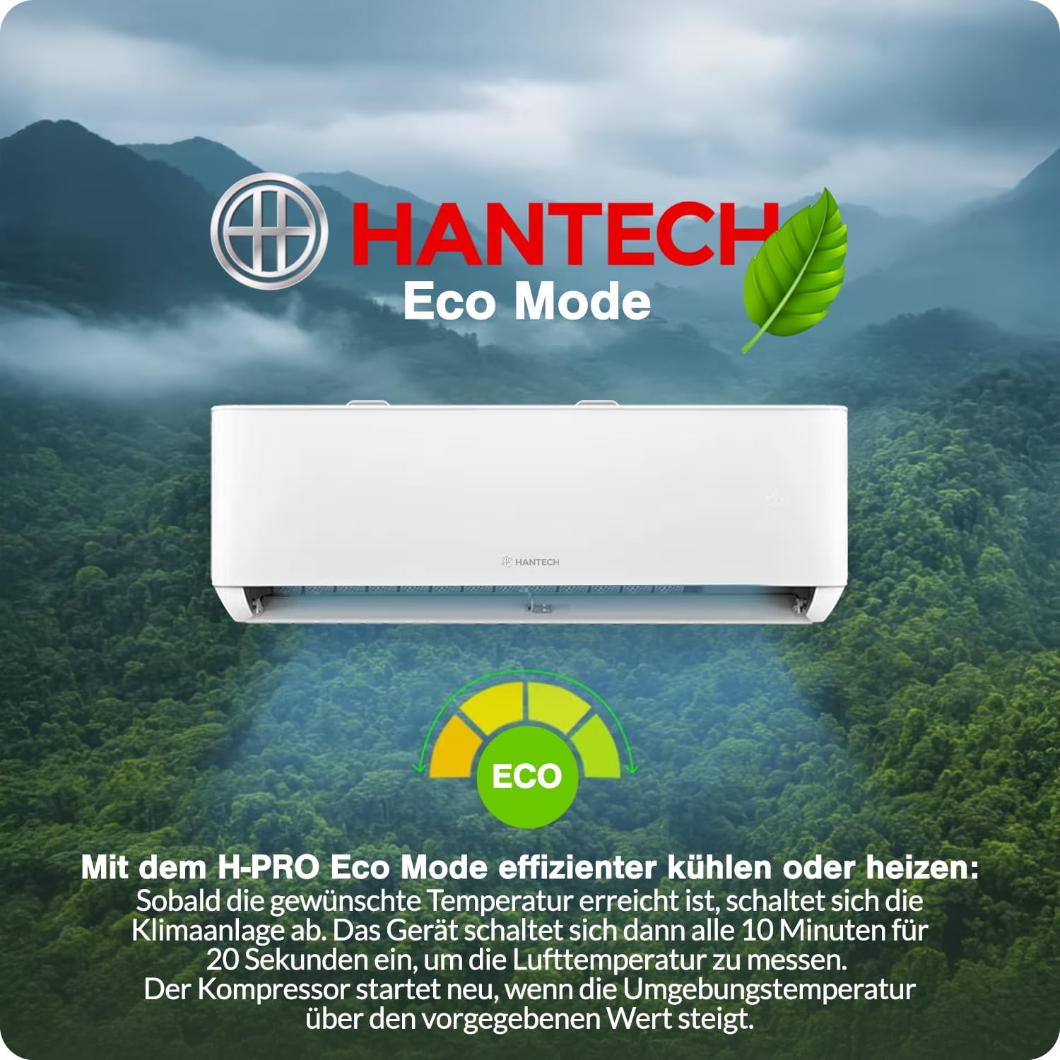 HANTECH Multi Split Klimaanlage H-PRO Inneneinheit 9000 BTU weiß
