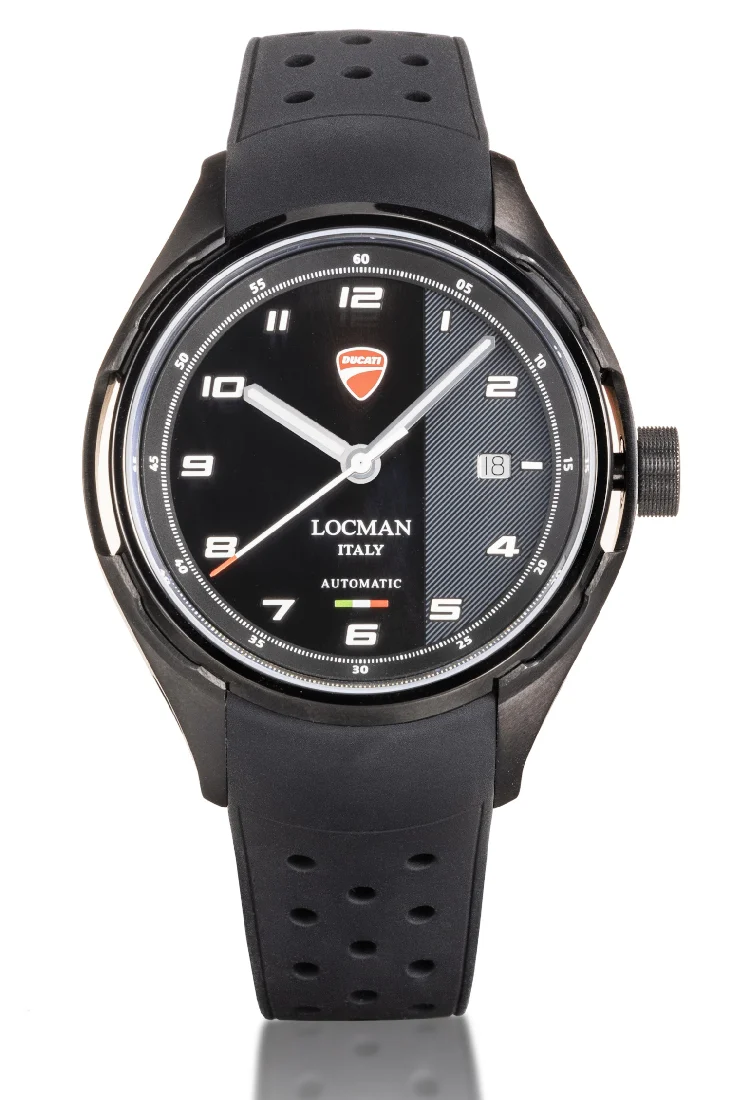 Orologio automatico Locman Ducati acciaio IP nero D122K01S-BKBKWHSRK