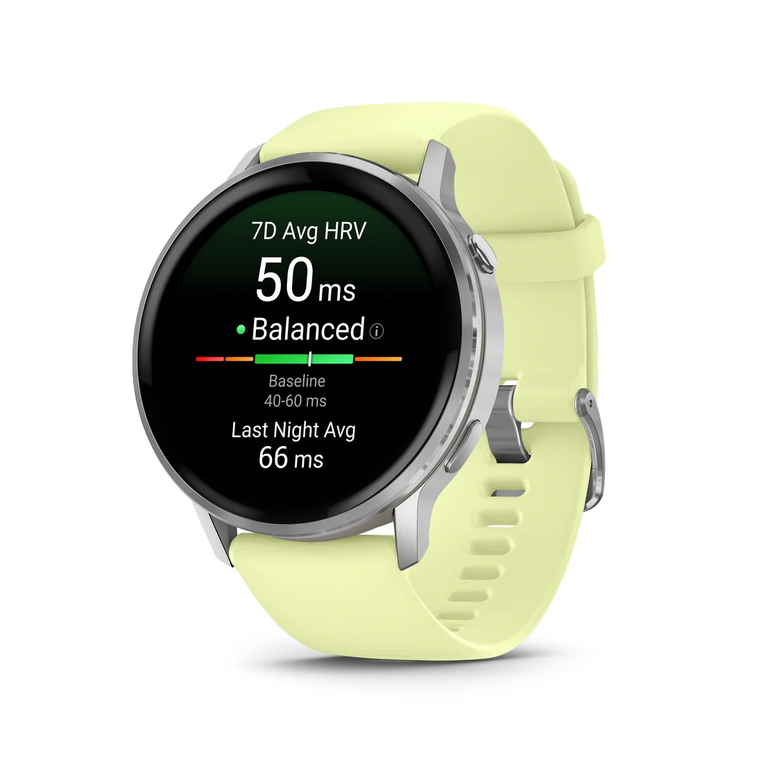 Orologio Garmin 010-03014-02 Venu 4 silver silicone citron