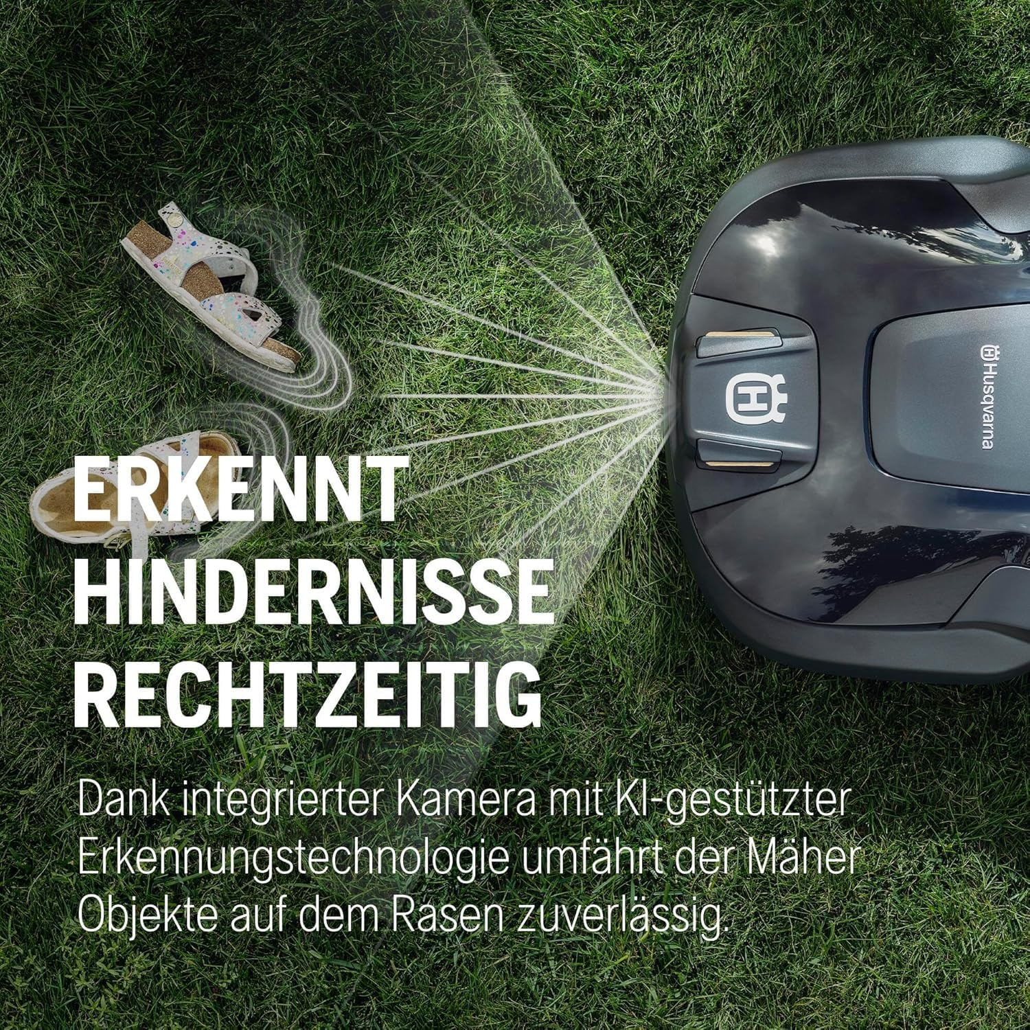 HUSQVARNA Automower® Aspire R6V Mähroboter – ohne Begrenzungskabel, AI Vision, GPS-Navigation, App-Steuerung, virtuelle Zonen, bis 600 m² – inkl. 6 Ersatzmesser