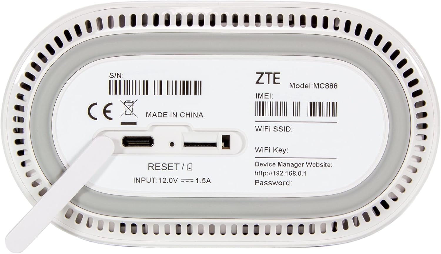 ZTE 5G CPE MC888, router domestico WiFi sbloccato 5G, Fast WiFi 6, Up to 3,8 Gbps, Design Premium con basso consumo energetico