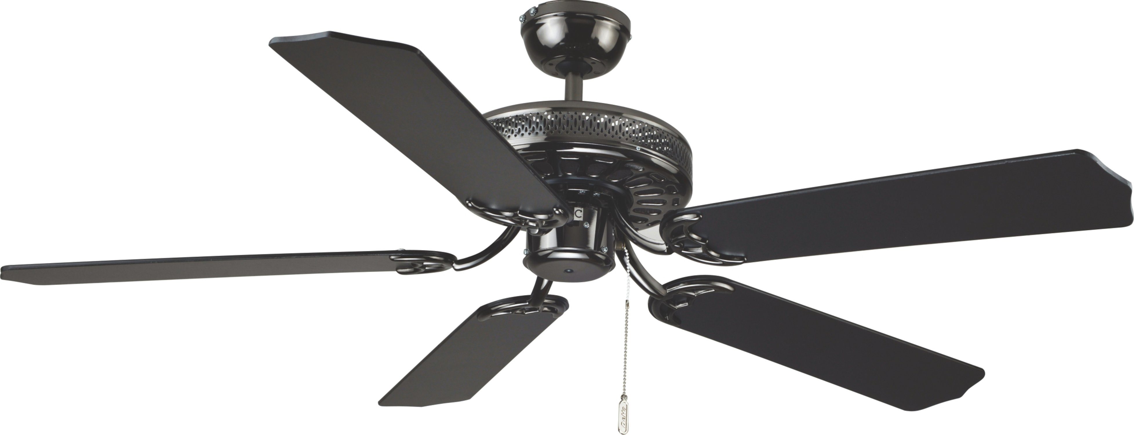 Deckenventilator Deckenventilator Pearl Black 132 cm mit Zugkette