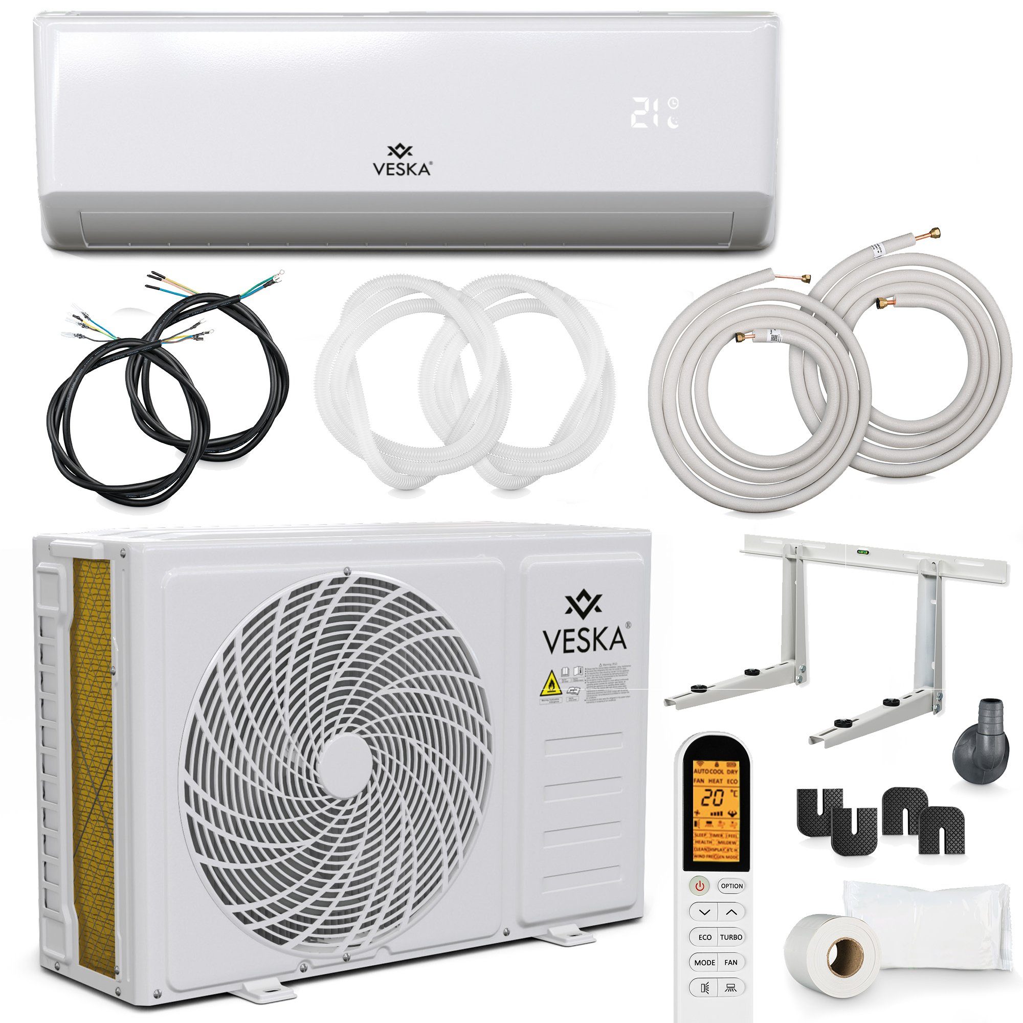 Split-Klimagerät Inverter Klimaanlage 12000 BTU - 3,5 KW - 2in1 Kühlen und Heizen